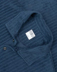 Fedeli - Navy Mondial Terry Ribbed Cotton Polo Shirt S/S POLOS FEDELI