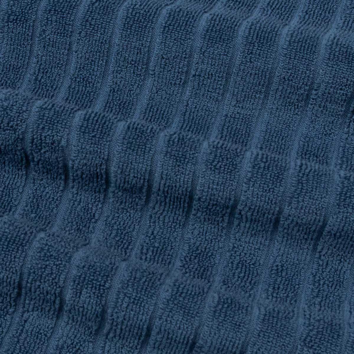 Fedeli - Navy Mondial Terry Ribbed Cotton Polo Shirt S/S POLOS FEDELI