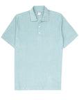 Fedeli - Turquoise Mondial Terry Ribbed Cotton Polo Shirt S/S POLOS FEDELI