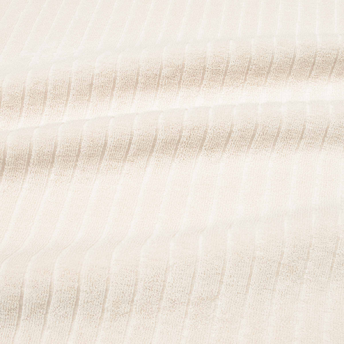 Fedeli - Cream Mondial Terry Ribbed Cotton Polo Shirt S/S POLOS Fedeli