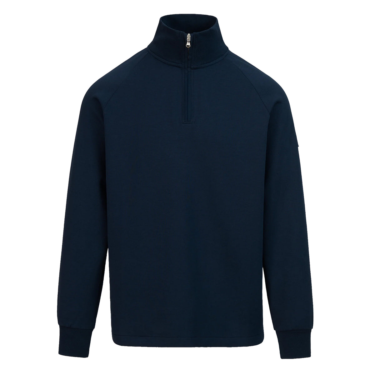 Sandbanks - Navy Interlock Quarter Zip Sweater SWEATS Sandbanks