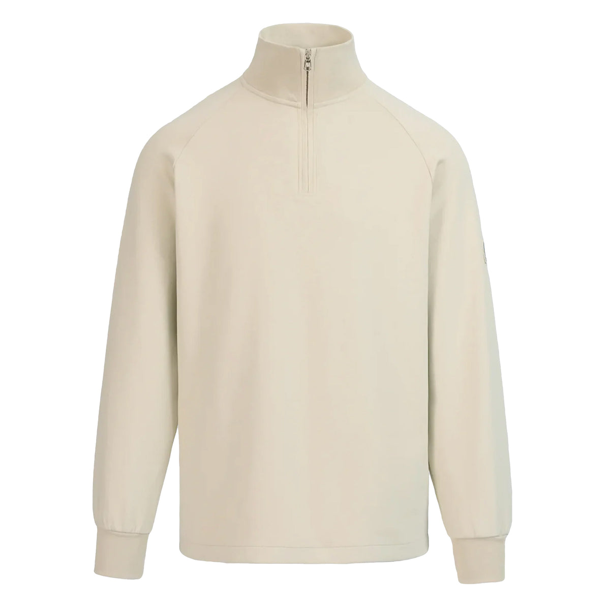 Sandbanks - Stone Beige Interlock Quarter Zip Sweater SWEATS Sandbanks