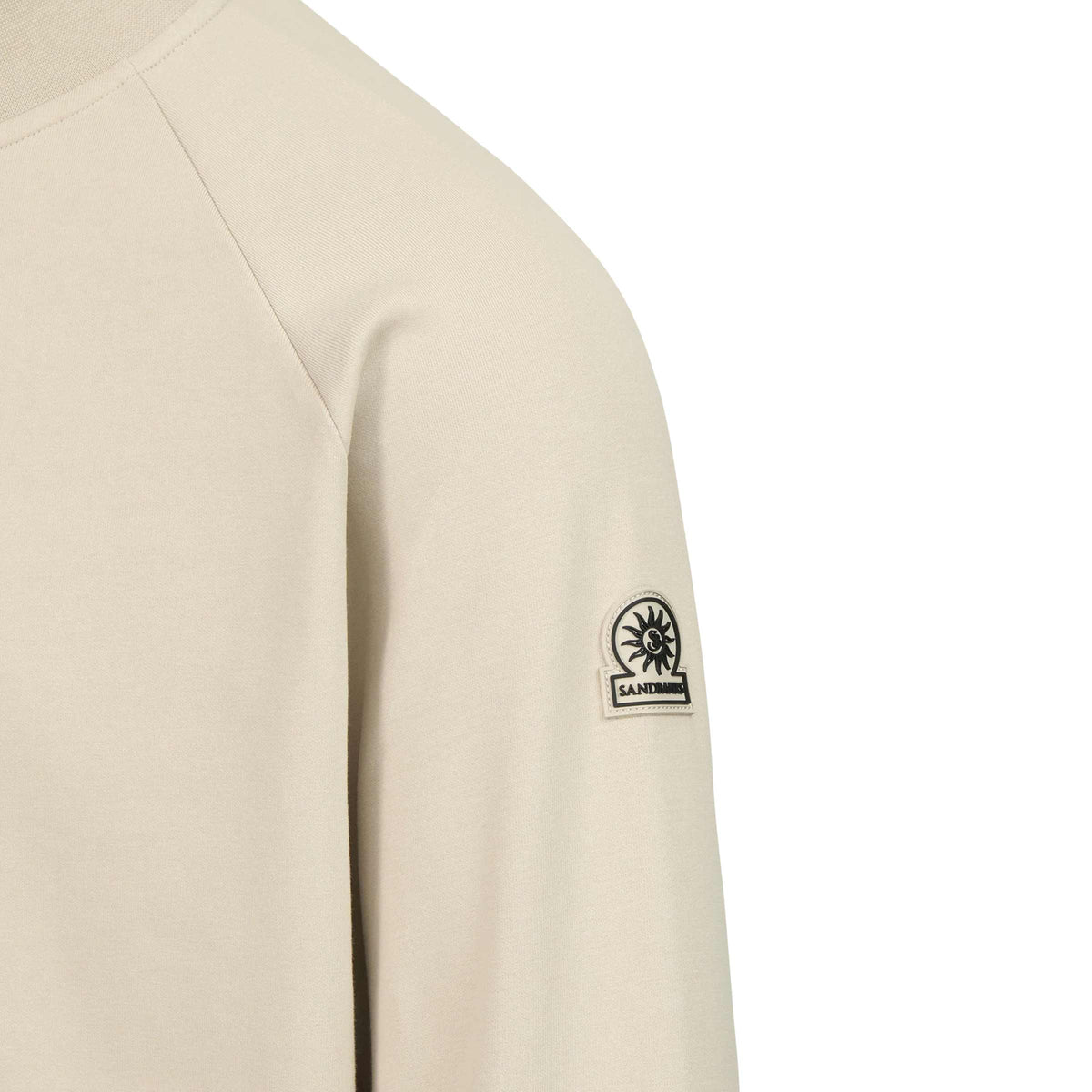 Sandbanks - Stone Beige Interlock Quarter Zip Sweater SWEATS Sandbanks