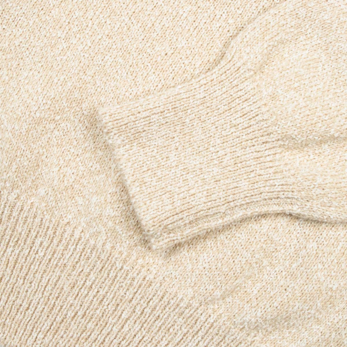 Robert Old - Oatmeal Beige Melange Cotton Mix Crew Neck Sweater KNITWEAR Robert Old