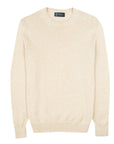 Robert Old - Oatmeal Beige Melange Cotton Mix Crew Neck Sweater KNITWEAR Robert Old