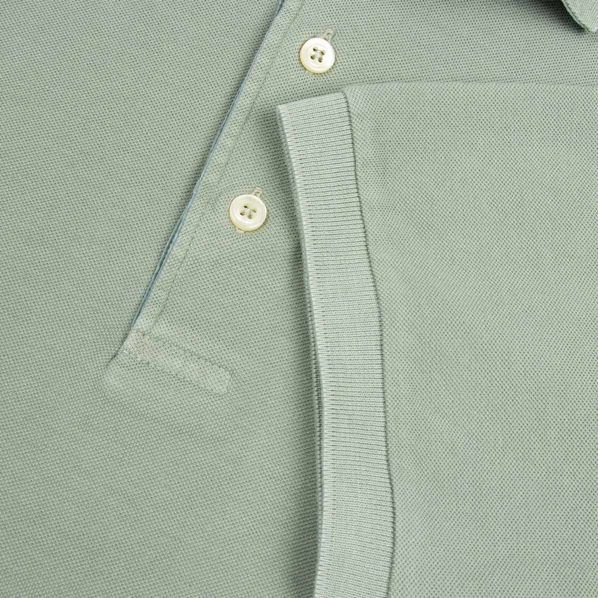 Robert Old - Olive Green Piqué Cotton Short Sleeve Polo Shirt S/S POLOS Robert Old