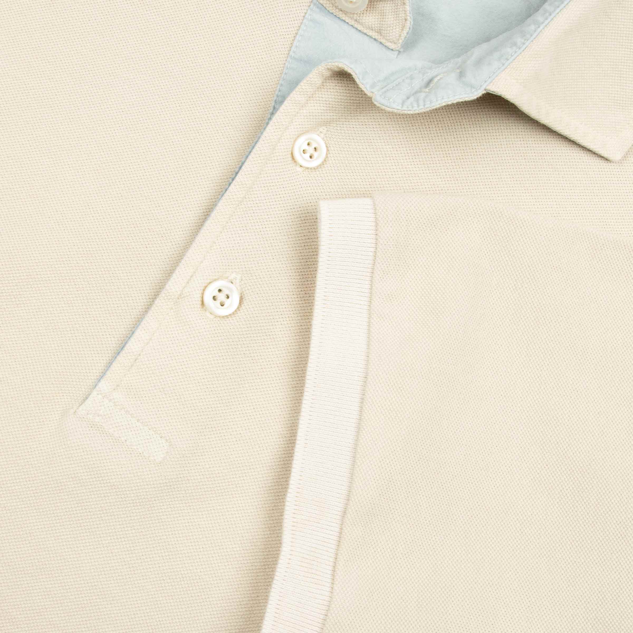 Robert Old - Stone Beige Piqué Cotton Short Sleeve Polo Shirt S/S POLOS Robert Old