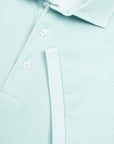 Robert Old - Aqua Blue Piqué Cotton Short Sleeve Polo Shirt S/S POLOS Robert Old