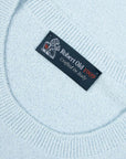 Robert Old - Baby Blue Knitted Boucle Cotton-Blend Crew Neck T-Shirt TEE SHIRTS Robert Old