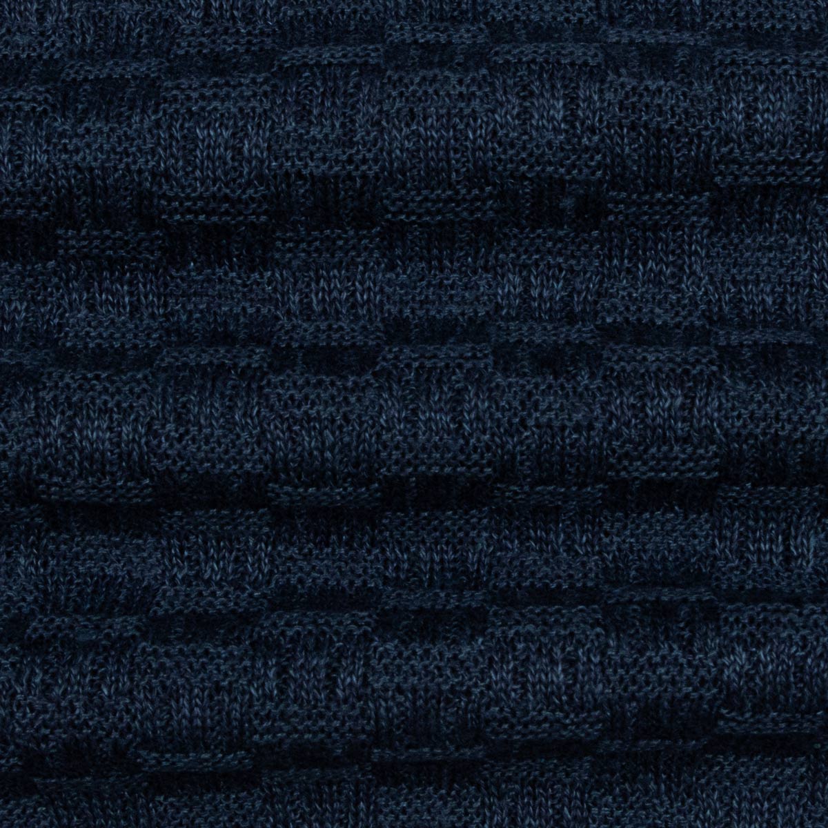 Robert Old - Navy Knitted Linen and Cotton Textured Crew Neck T-Shirt TEE SHIRTS Robert Old