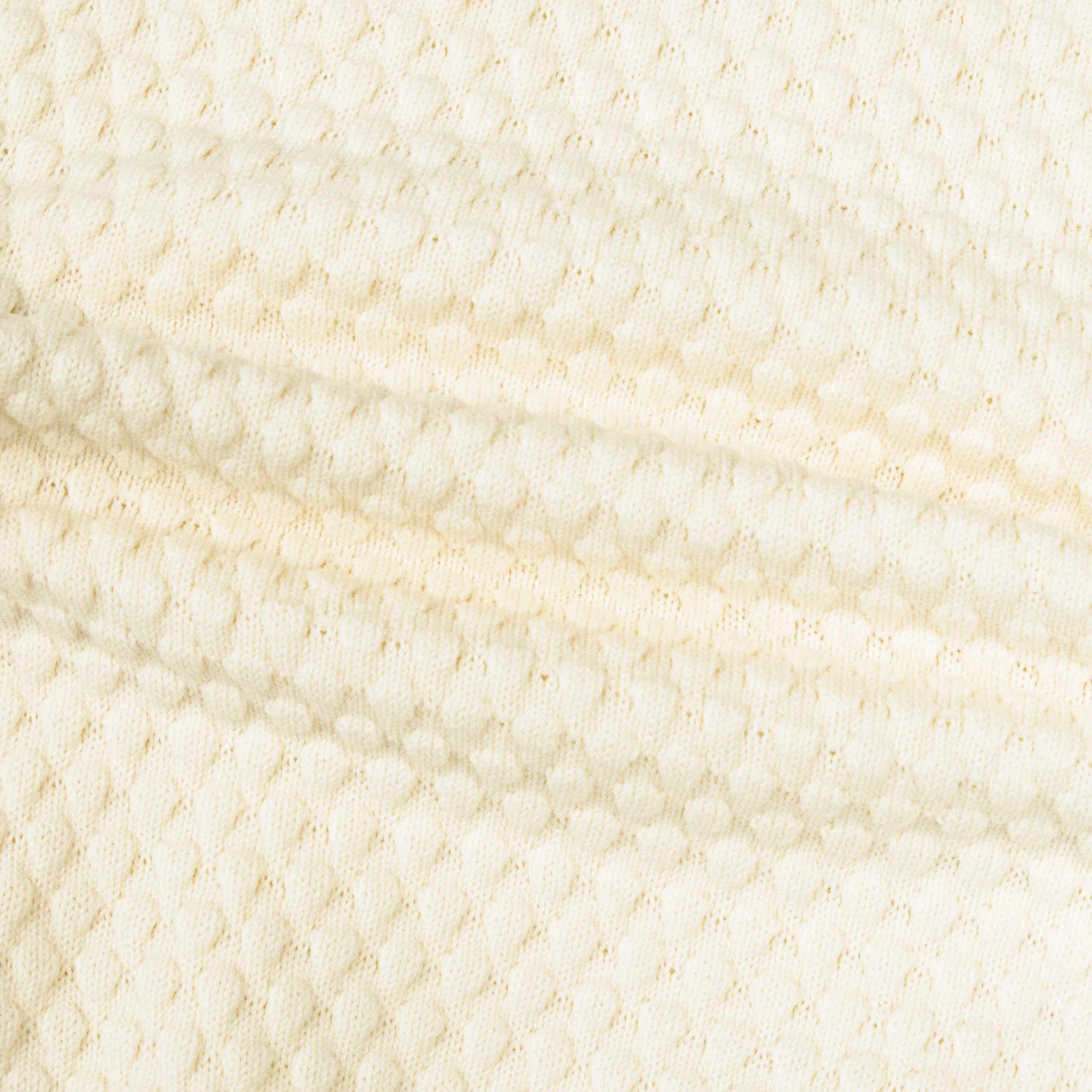 Robert Old - Cream Waffle Knit Full Zip Cardigan KNITWEAR Robert Old