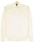 Robert Old - Cream Waffle Knit Full Zip Cardigan KNITWEAR Robert Old