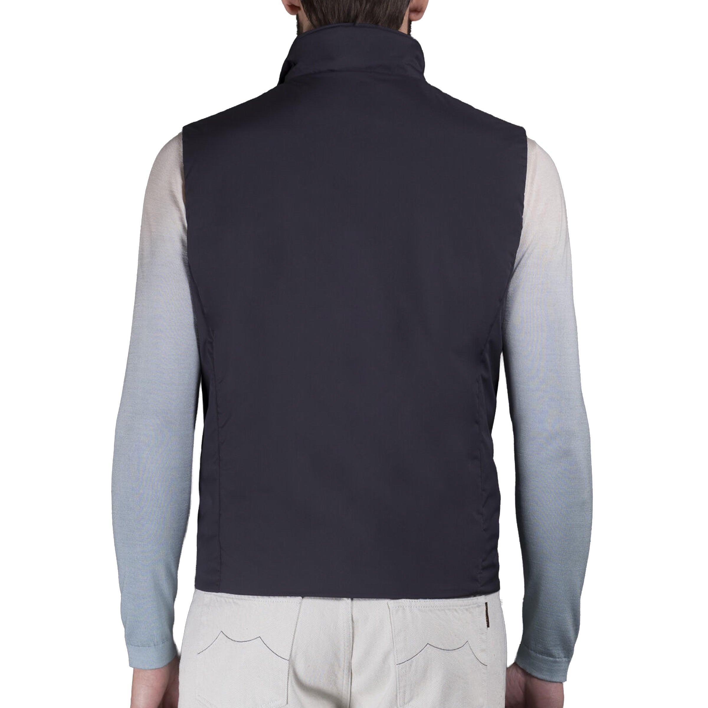 Moorer - Navy Blue 'Senio' Lightweight Padded Gilet BLOUSONS MooRER