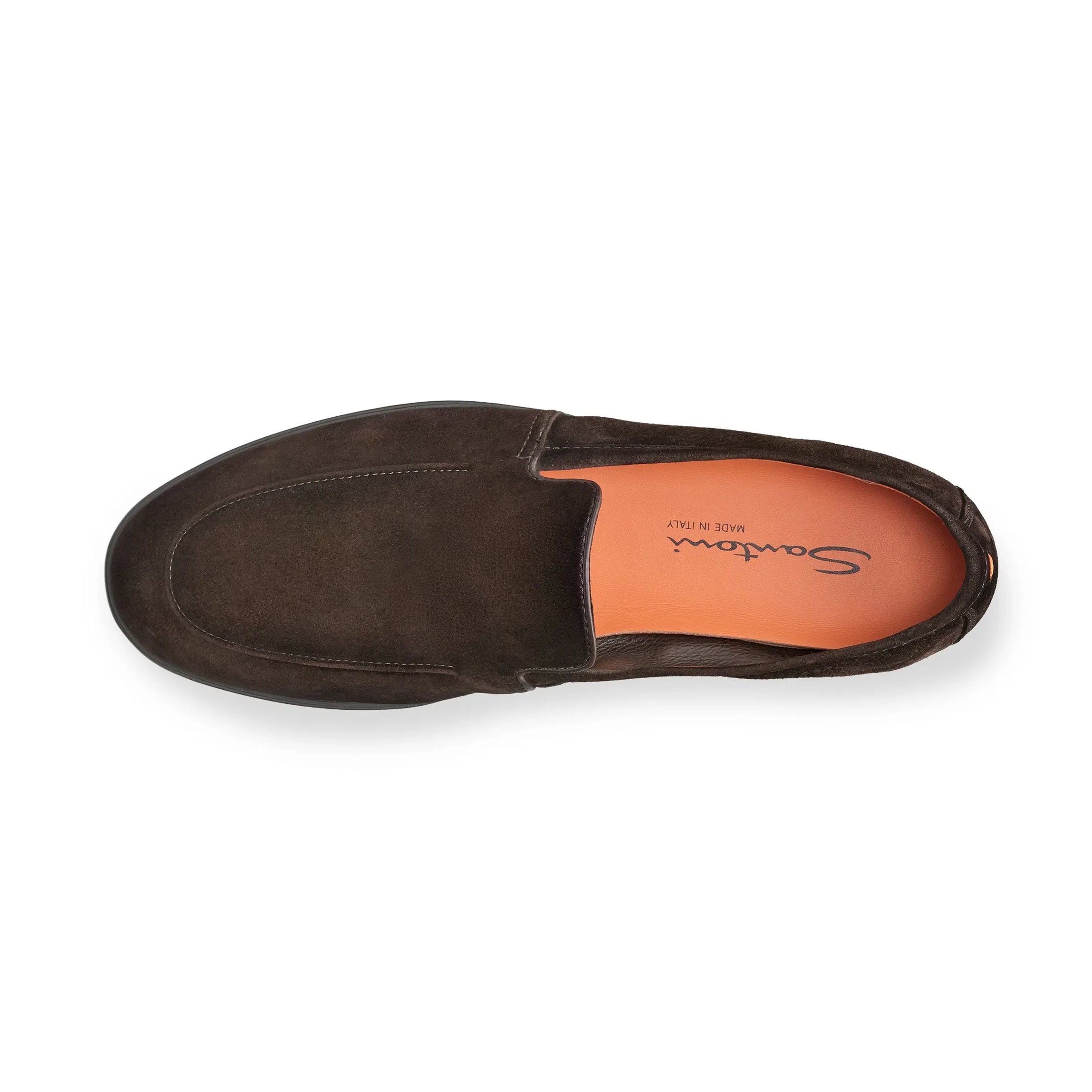 Santoni - Dark Brown Malibu Suede Loafer SHOES Santoni