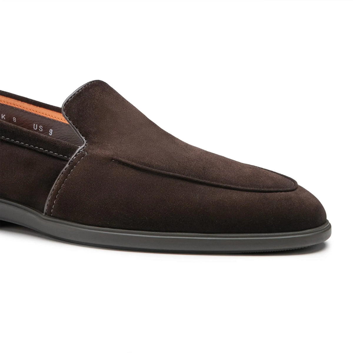 Santoni - Dark Brown Malibu Suede Loafer SHOES Santoni