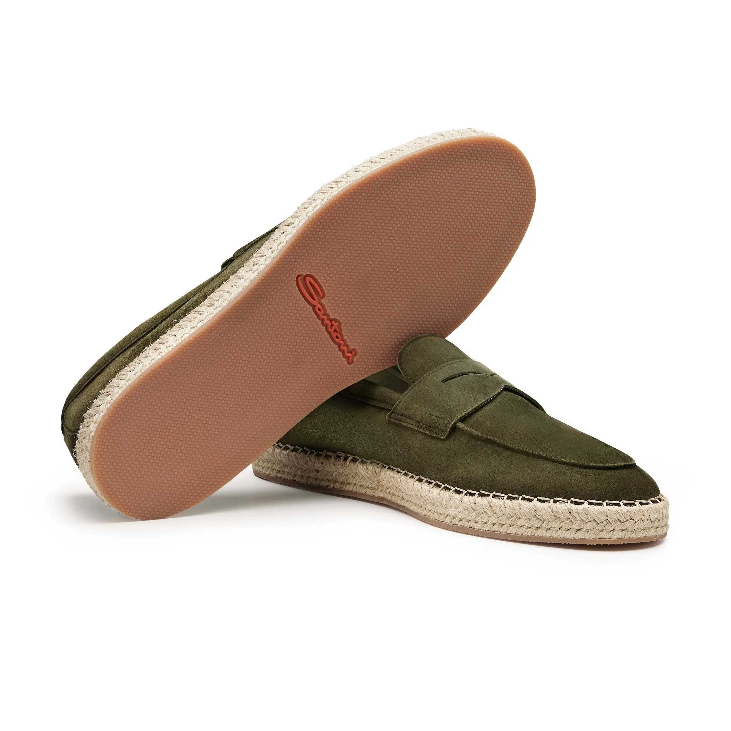 Santoni - Green Suede Espadrillas Loafers SHOES Santoni