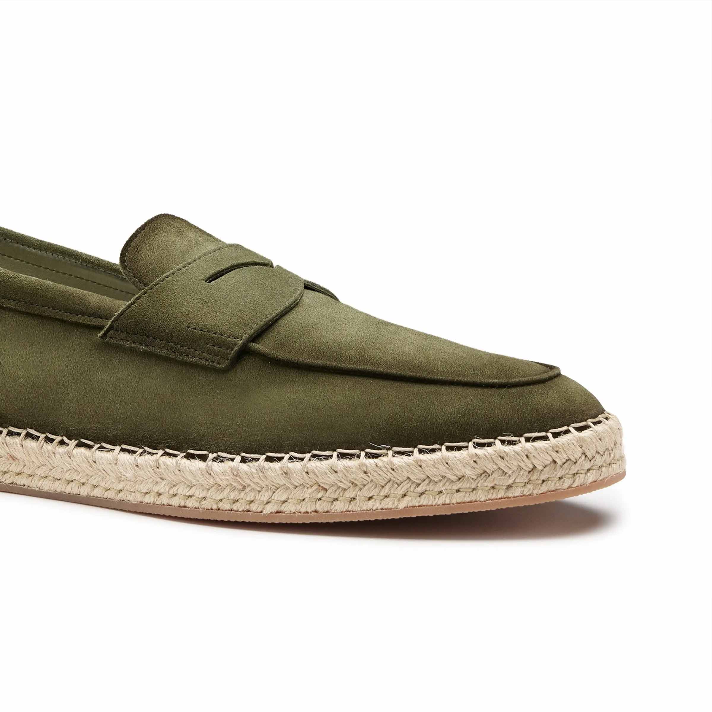 Santoni - Green Suede Espadrillas Loafers SHOES Santoni