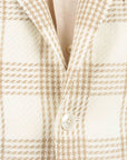 Belvest - Light Beige Check 'Jacket in Box' Silk, Linen and Cotton Unlined Jacket JACKETS Belvest