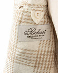 Belvest - Light Beige Check 'Jacket in Box' Silk, Linen and Cotton Unlined Jacket JACKETS Belvest