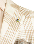Belvest - Light Beige Check 'Jacket in Box' Silk, Linen and Cotton Unlined Jacket JACKETS Belvest