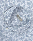 Robert Old - Navy Floral Italian Print Cotton & Linen Long Sleeve Shirt L/S SHIRTS Robert Old