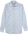Robert Old - Navy Floral Italian Print Cotton & Linen Long Sleeve Shirt L/S SHIRTS Robert Old