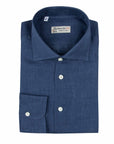 Navy Italian Linen Long Sleeve Shirt L/S SHIRTS Robert Old