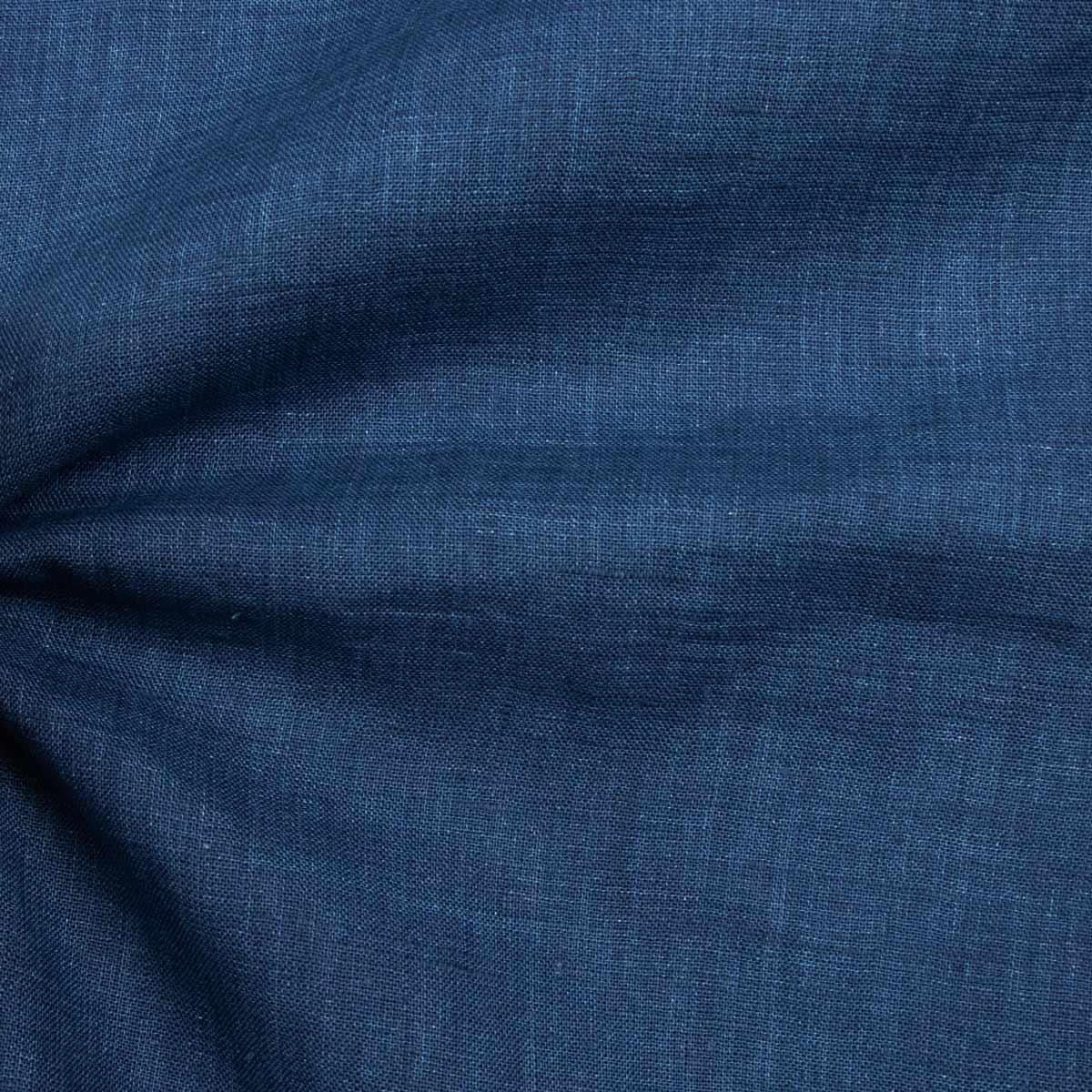 Navy Italian Linen Long Sleeve Shirt L/S SHIRTS Robert Old
