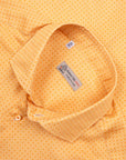 Robert Old - Orange Geometric Print Italian Cotton Long Sleeve Shirt L/S SHIRTS Robert Old