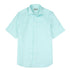 Turquoise Pure Linen Italian Short Sleeve Shirt S/S SHIRTS Robert Old