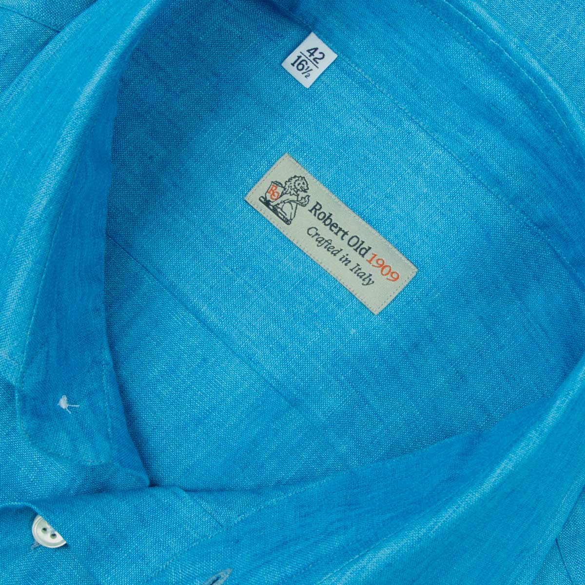 Robert Old - Royal Blue Pure Linen Italian Short Sleeve Shirt S/S SHIRTS Robert Old