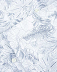 Robert Old - Blue Floral Italian Print Cotton & Linen Short Sleeve Shirt S/S SHIRTS Robert Old