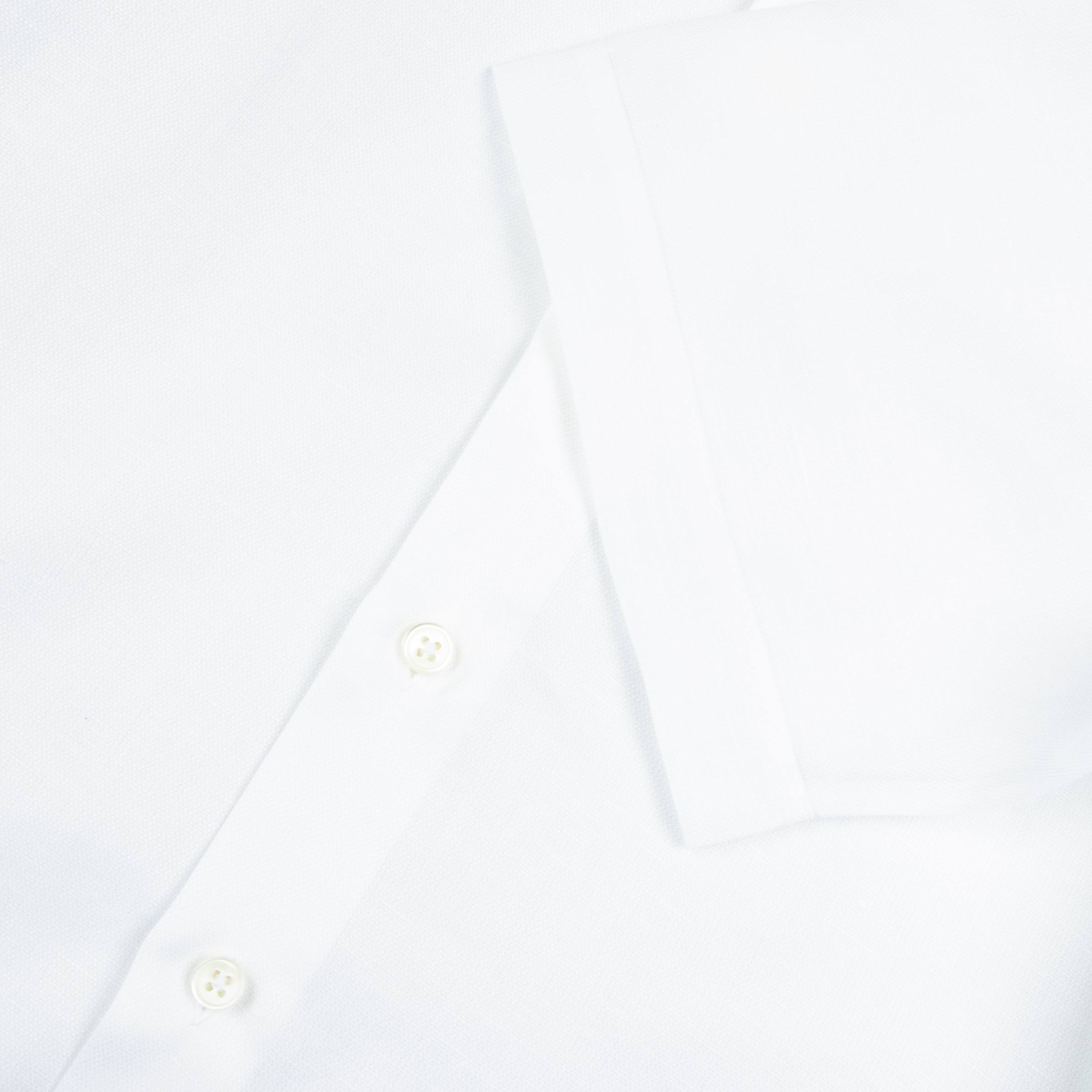 White Italian Cotton &amp; Linen Short Sleeve Shirt S/S SHIRTS Robert Old