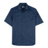 Navy Print Italian Cotton & Linen Short Sleeve Shirt S/S SHIRTS Robert Old