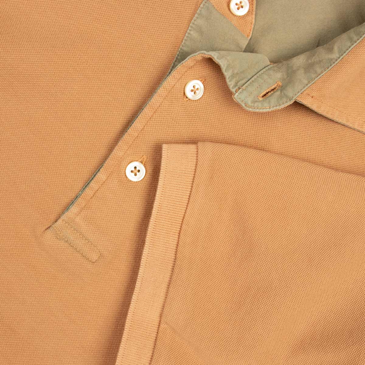 Robert Old - Caramel Brown Piqué Cotton Short Sleeve Polo Shirt S/S POLOS Robert Old