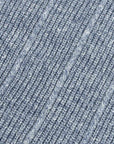 Fedeli - Denim Blue Dodo Cotton and Linen Ribbed Polo S/S POLOS FEDELI