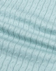 Fedeli - Light Cyan Miguel Giza Knitted Cotton Crew Neck T-shirt TEE SHIRTS FEDELI