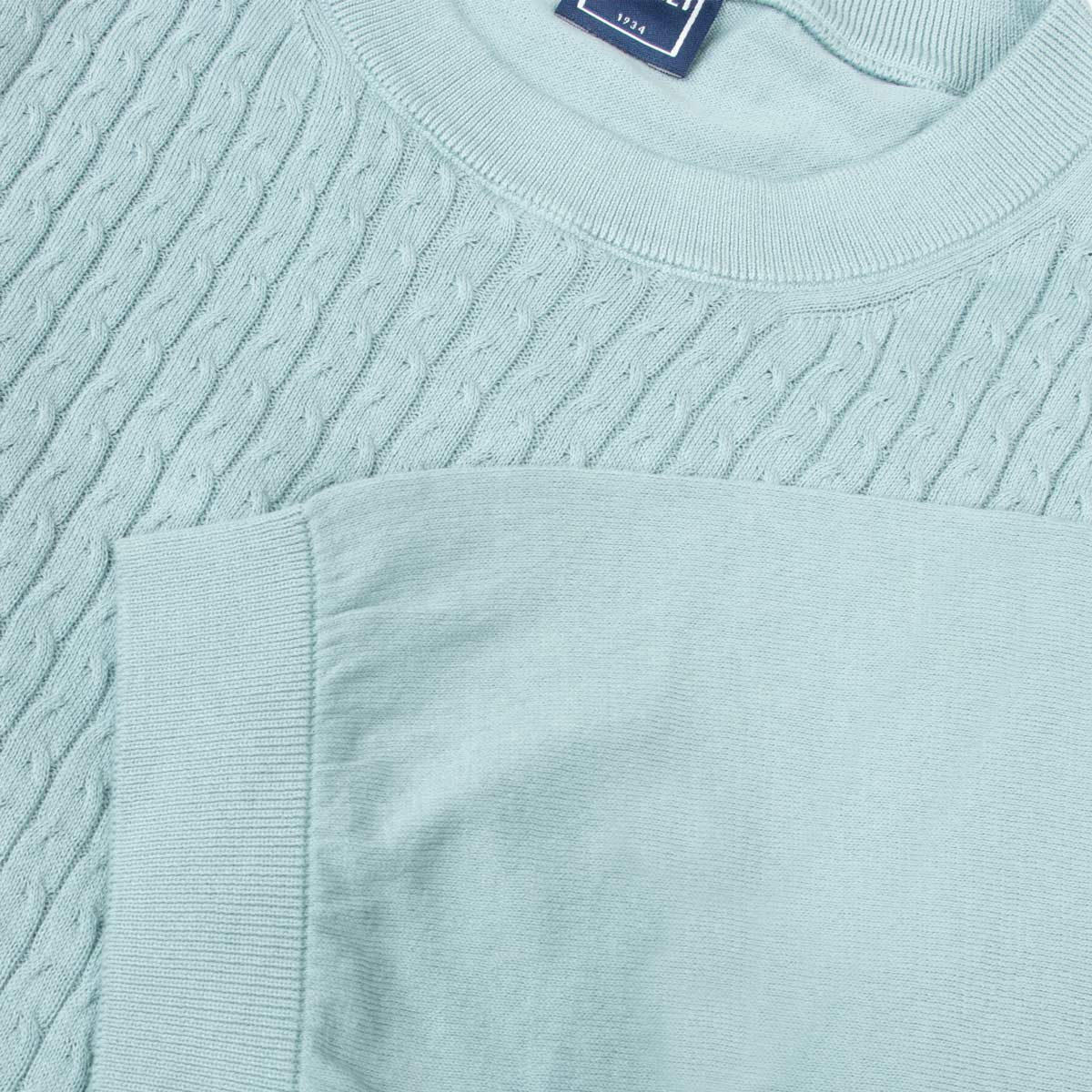Fedeli - Light Cyan Miguel Giza Knitted Cotton Crew Neck T-shirt TEE SHIRTS FEDELI