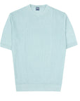 Fedeli - Light Cyan Miguel Giza Knitted Cotton Crew Neck T-shirt TEE SHIRTS FEDELI