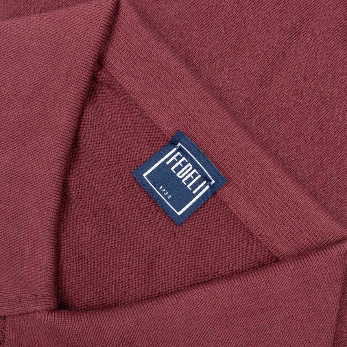 Fedeli - Merlot Red Giza Cotton Polo Shirt S/S POLOS FEDELI