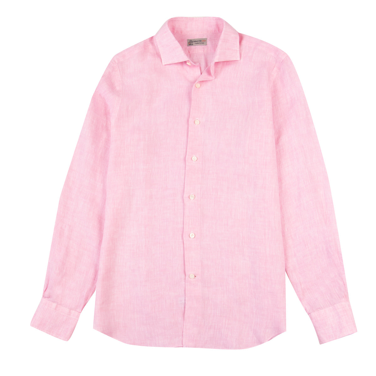Robert Old - Pink Italian Linen Long Sleeve Shirt L/S SHIRTS Robert Old