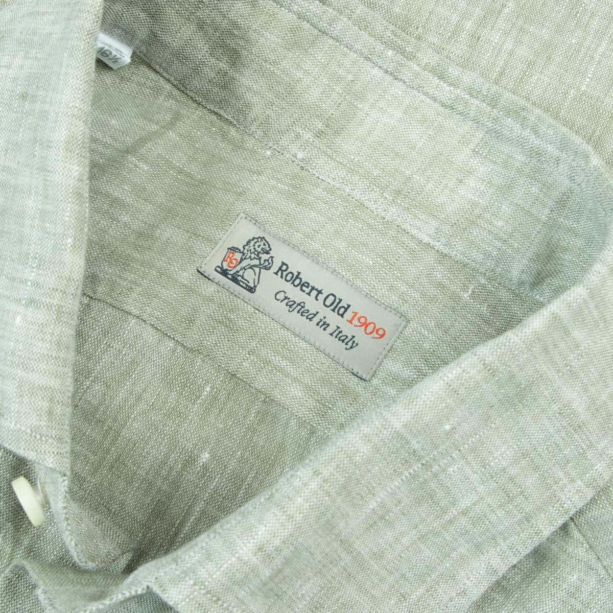 Robert Old - Green Italian Linen Long Sleeve Shirt L/S SHIRTS Robert Old