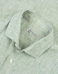 Robert Old - Green Italian Linen Long Sleeve Shirt L/S SHIRTS Robert Old