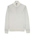 Light Grey 100% Virgin Wool Long Sleeve Zip Neck Sweater KNITWEAR Robert Old