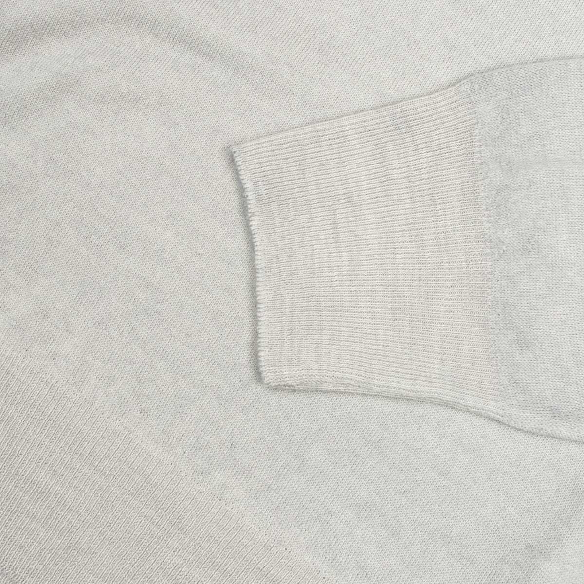 Robert Old - Light Grey 100% Virgin Wool Long Sleeve Zip Neck Sweater KNITWEAR Robert Old