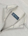 Robert Old - Light Grey 100% Virgin Wool Long Sleeve Zip Neck Sweater KNITWEAR Robert Old