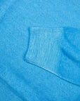 Robert Old - Bright Blue 100% Virgin Wool Long Sleeve Zip Neck Sweater KNITWEAR Robert Old