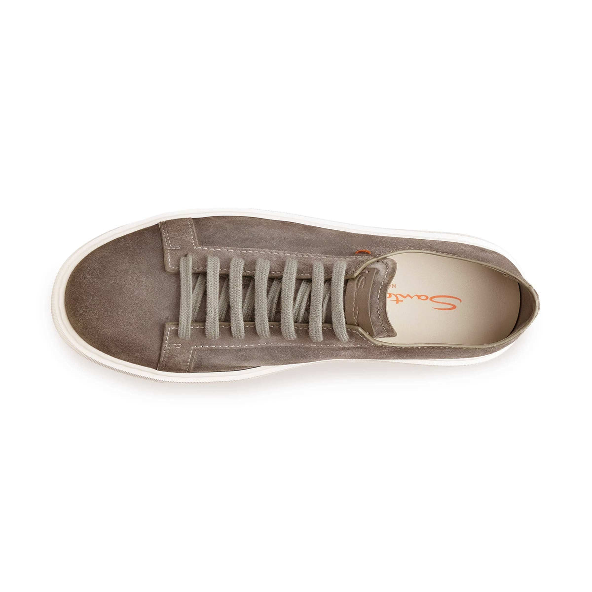 Santoni - Beige Seta Suede Low Top Sneaker SHOES Santoni