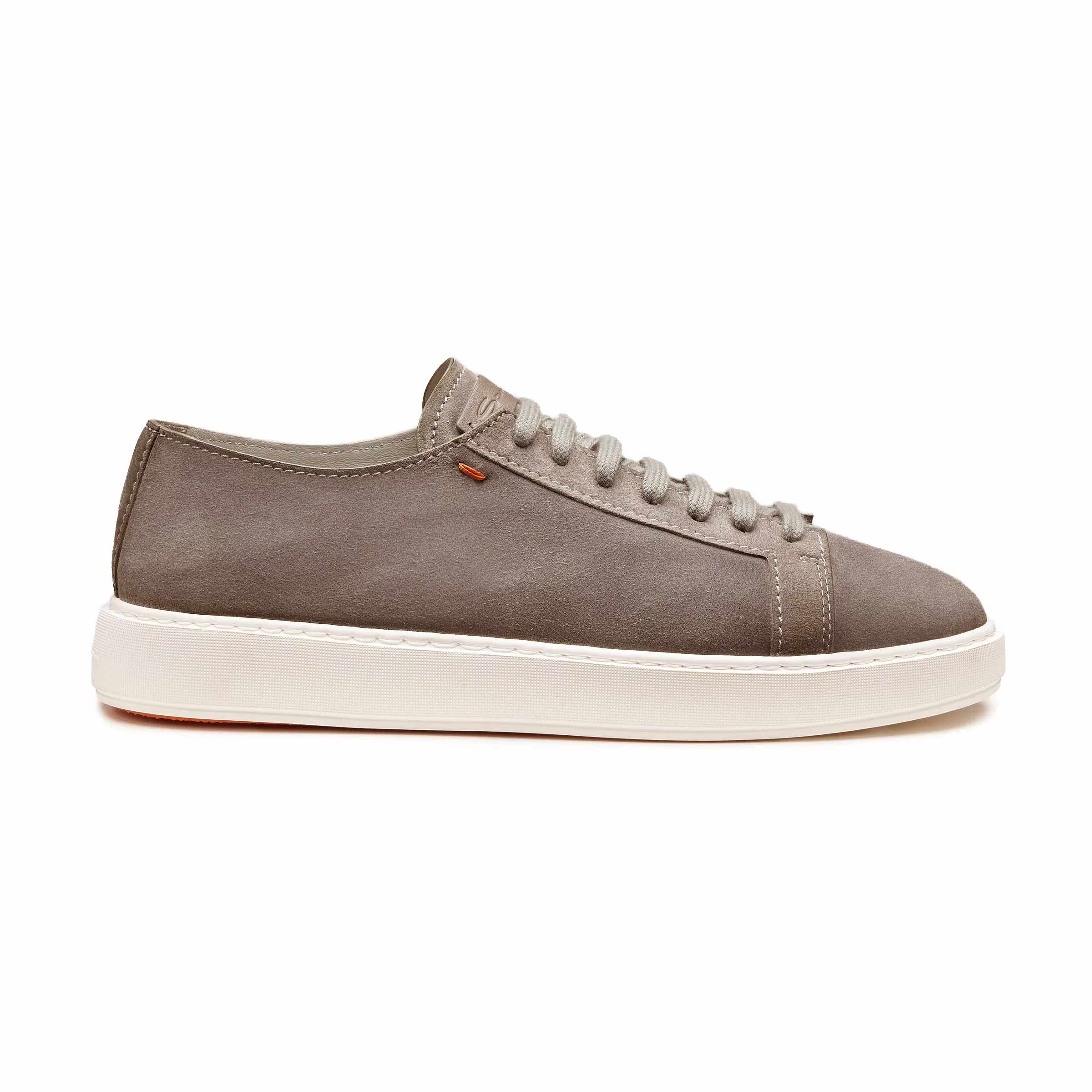 Santoni - Beige Seta Suede Low Top Sneaker SHOES Santoni