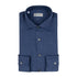 Navy Blue Italian Linen Slim Fit Long Sleeve Shirt L/S SHIRTS Robert Old